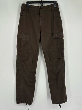 Rothco BDU Mens 30x30 Brown Cargo Pants Baggy Military Army Pockets Double Knee